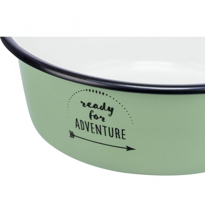Trixie Napf aus Emaille/Edelstahl - ready for adventure