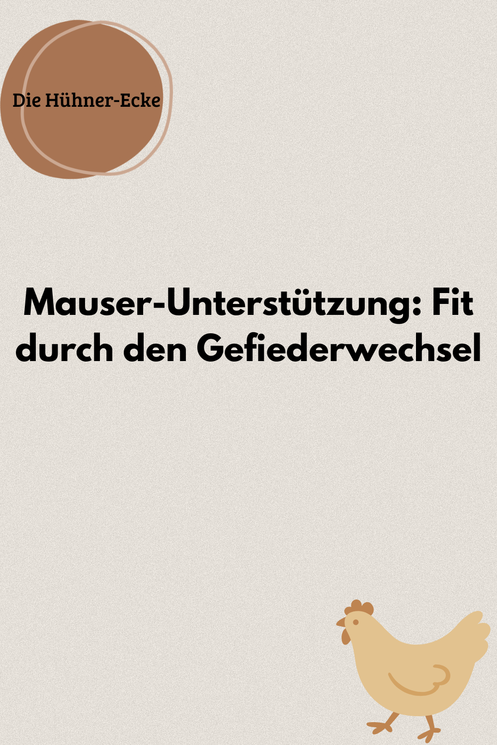 Mauser-Unterstützung: Fit durch den Gefiederwechsel (Digitaler Download)