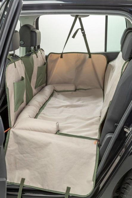 Trixie Auto-Schondecke wendbar – Olivgrün/Beige