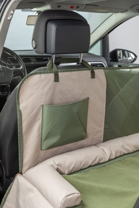 Trixie Auto-Schondecke wendbar – Olivgrün/Beige
